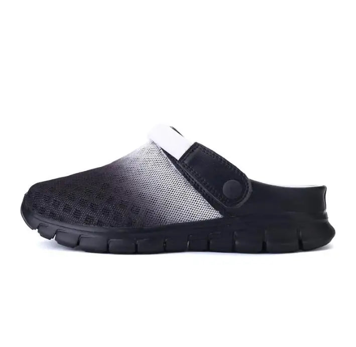 Plus Size 36-46 Mens Sandals Summer Garden Shoes Mesh Slippers Soft Bottom Beach Clogs Womens Slip-On Solid Breathable Zapatos 3 - Sun Studio