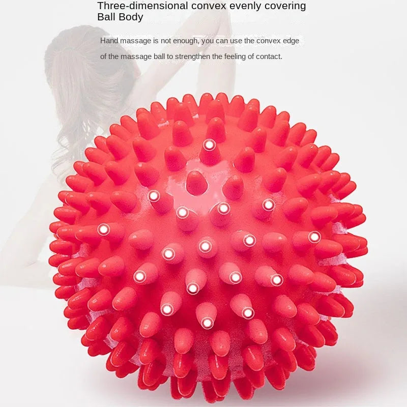 9cm PVC Spiky Massage Yoga Ball Trigger Point Sport Fitness Hand Foot Pain Stress Relief Muscle Relax Unisex Stab Massage Ball - Sun Studio