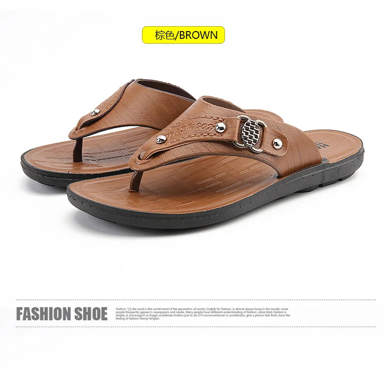 Flip Flops Men Summer Slippers For Men Comfortable Outdoor Beach Shoes Male - Sun Studio