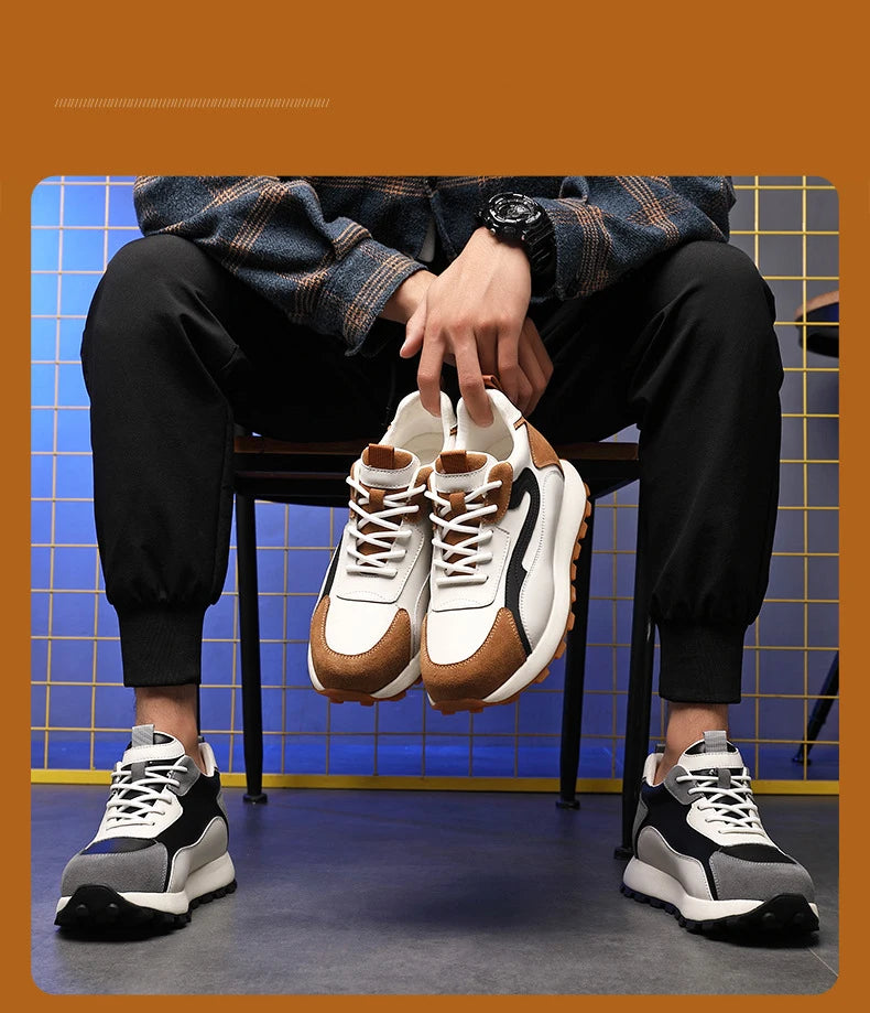 High Quality Flat/6/8 Cm Men Elevator Sneakers Summer Casual Trainers Height Increase Shoes Mesh Student Running Men Lift Shoes - Sun Studio