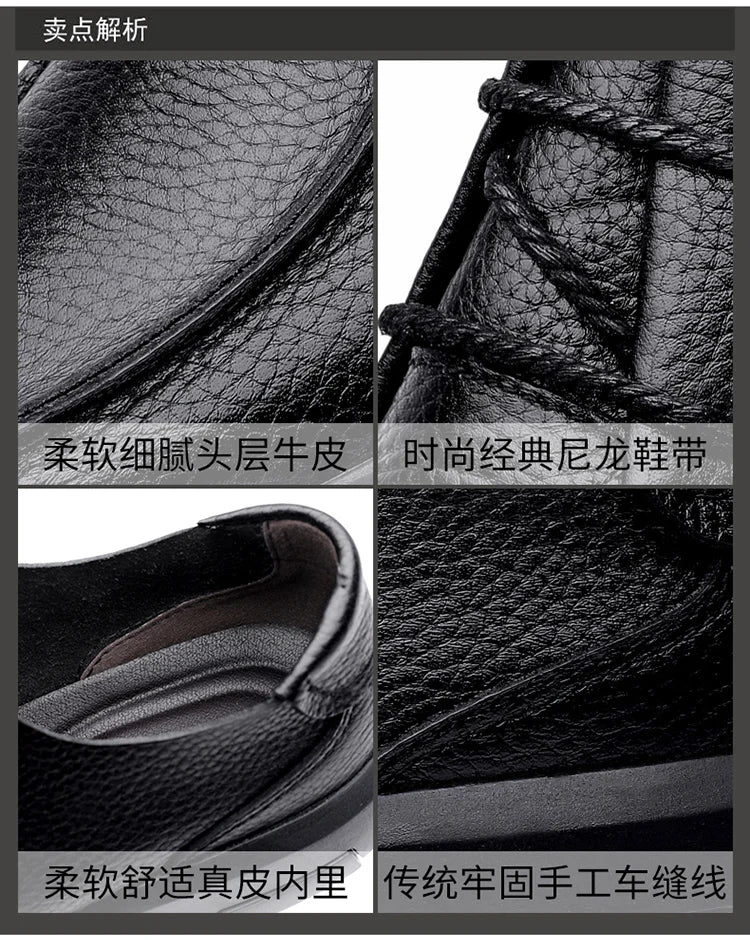 Casual Leather Shoes Men Loafers Trend Brand Business Shoes Autumn Slip on Flat Man Sneakes Comfortable Moccasins Zapatos Hombre - Sun Studio