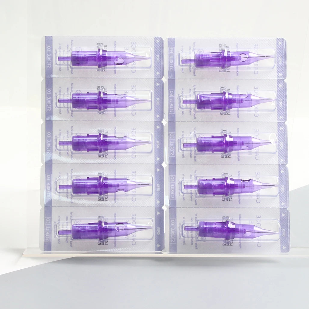 10pcs/Box Universal Tattoo Cartridge Round Liner Shader Curved Magnum Tattoo Needle Cartridge - Sun Studio