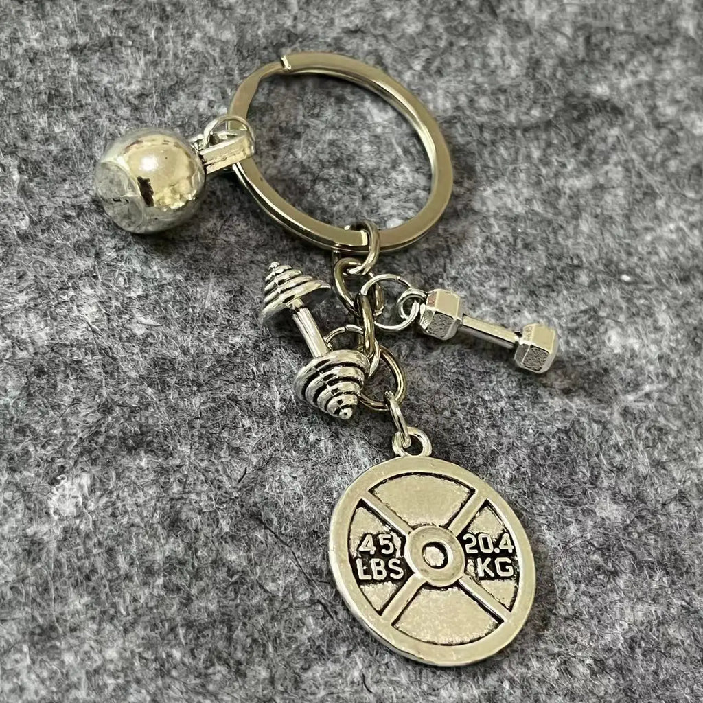 Barbell, Dumbbell, Kettlebell, Sports, Fitness, Inspirational Creativity, Gym Gift, Fitness Keychain - Sun Studio