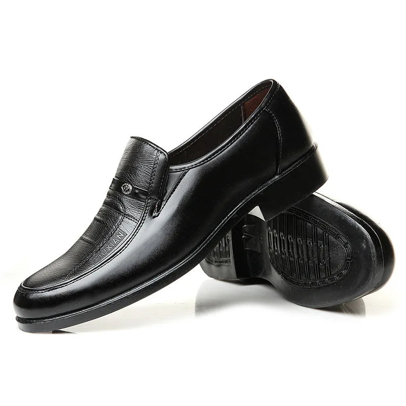 2024 New Leather Shoes for Men High Quality Business Men Dress Shoes comfortable Flats Oxford Breathable Men Party Wedding Shoes - Sun Studio