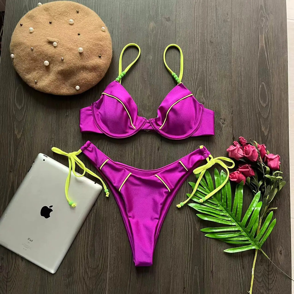 RUOTONGSEPT New Sexy Push up Bikini Set Swimsuit Women's low-waist Swimwear For Female Two Piece Beachwear 2023 Bathing Suit - Sun Studio