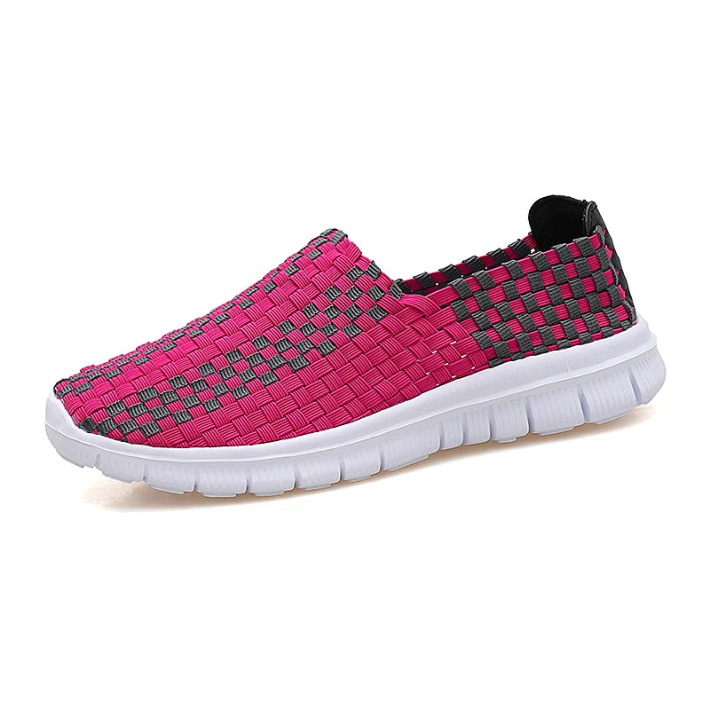 STRONGSHEN Men Shoes Summer Breathable Women Handmade Woven Shoes Couple Casual Flats Shallow Loafers Unisex Zapatos De Mujer - Sun Studio