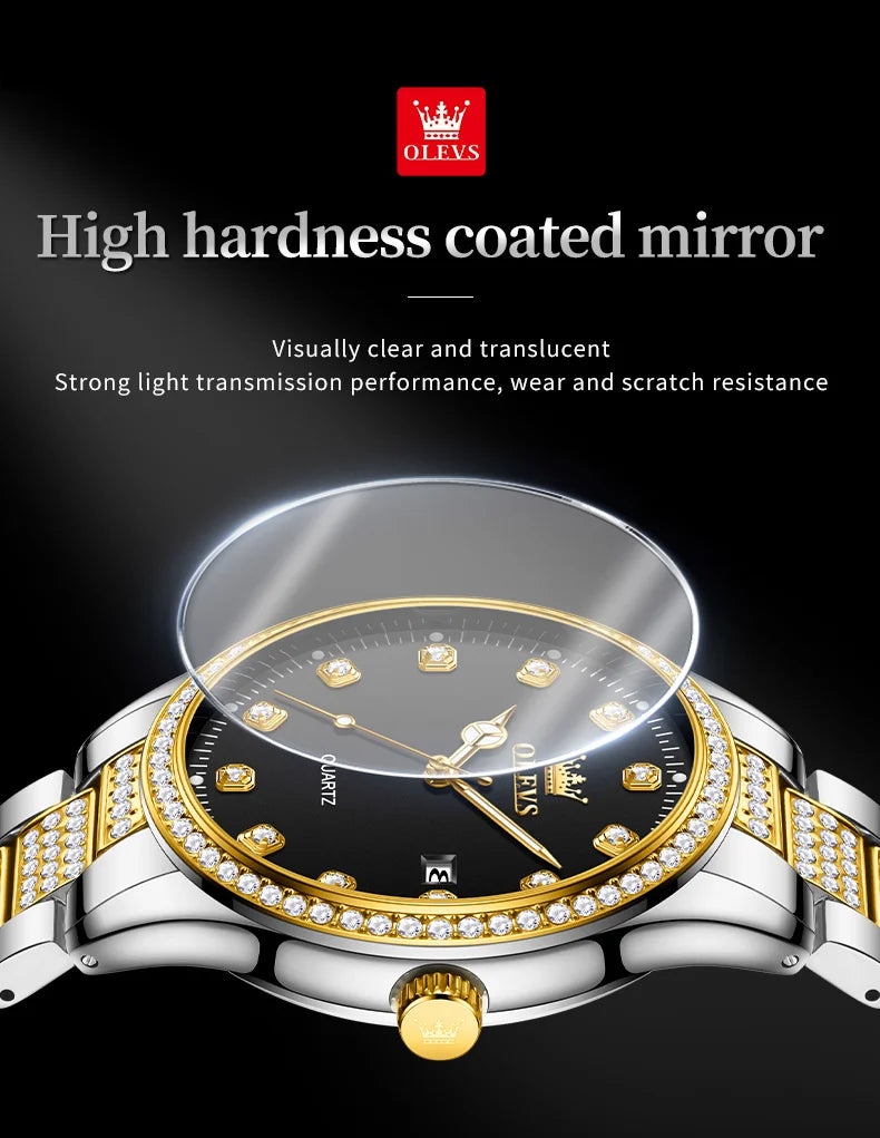 OLEVS New Fashion Mens Watches Top Brand Luxury Quartz Wrist Watch Man Sport Stainless Steel Watch for Men Reloj Hombre 2025 - Sun Studio
