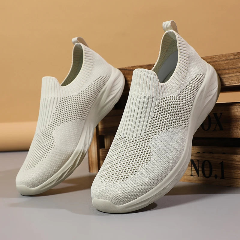 Men Casual Shoes Breathable Sneakers Men Lightweight Walking Running Shoes for Couple Slip on Loafers Zapatillas Hombre Size 48 - Sun Studio