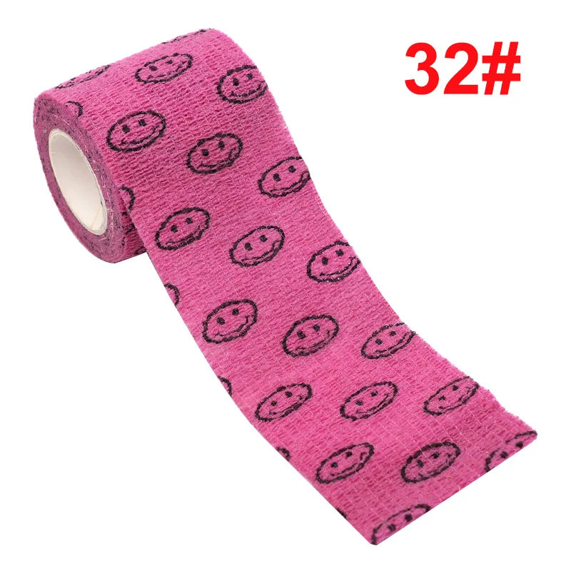 Animal Pattern Printed Self Adhesive Elastic Bandage 4.5m Sports Wrap Tape for Finger Joint Knee First Aid Kit Pet Tape - Sun Studio
