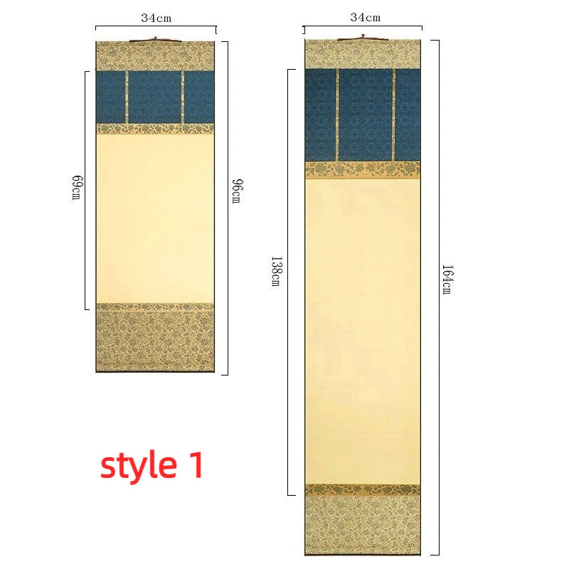 Tang Dynasty Style Blank Xuan Paper Scroll Half Ripe Rice Paper Calligraphy Painting DIY Scroll Batik Xuan Paper Hanging Scroll - Sun Studio