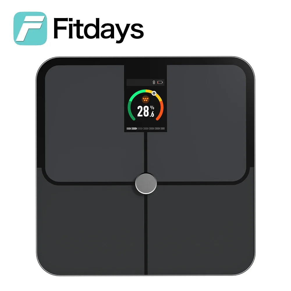 Fitdays Smart 8 Electrodes Body Fat Weight Scale, Human Bioimpedance Scale, Body Composition Scale - Sun Studio