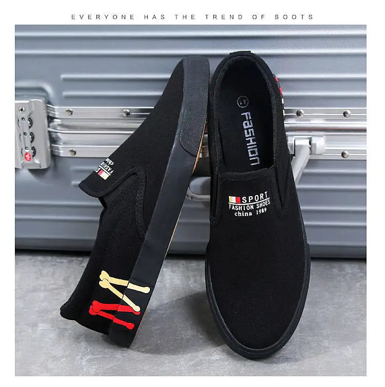 2023 New Canvas Shoes Men Summer Classic Loafers Men Casual Shoes Breathable Lazy Walking Flat Men Shoes Sneakers Plus Size 47 - Sun Studio