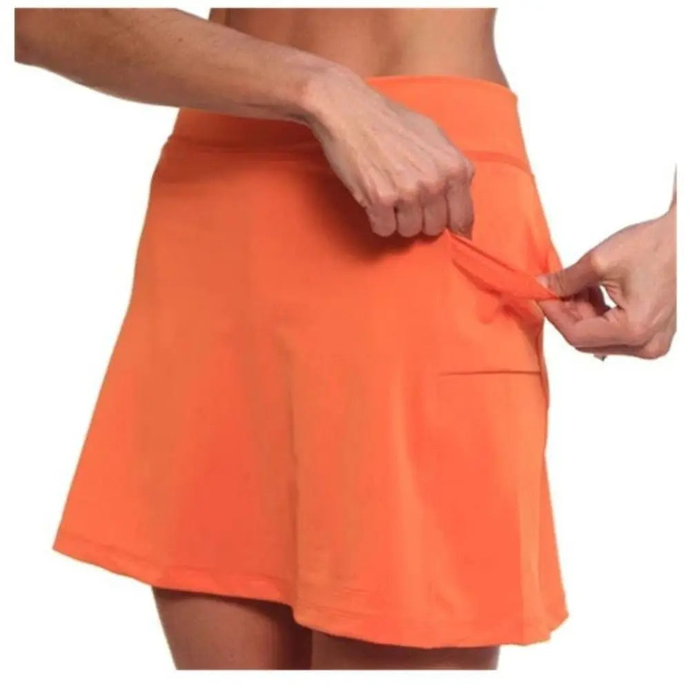 Fitness Sports Skirt Shorts High Waist Breathable Running Tennis Golf Shorts with Pockets Casual Slim Knee-Length Bottoms - Sun Studio