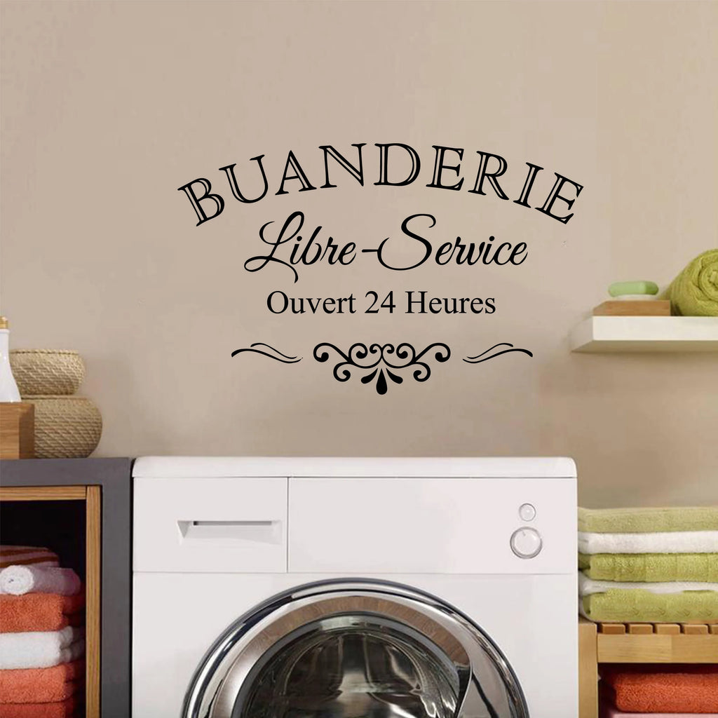 1 pc Laundry room New Wall Decal Art Vinyl Stickers For Home Decor Living Bedroom Decoration Accessories Murals - Sun Studio