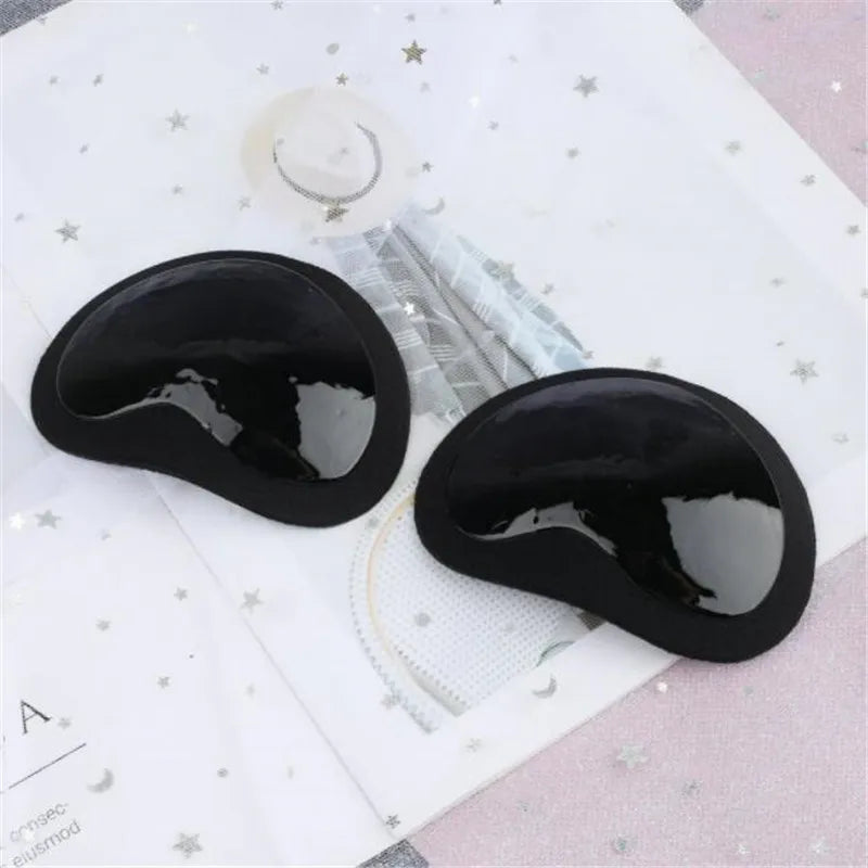 1Pair Adhesive Breast Enhancer Bikini For Women Bra Swimsuit Invisible Heart Padding Bra Insert Nipple Pads Push Up Silicone Bra - Sun Studio
