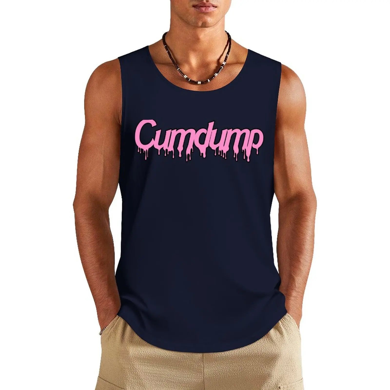 Cumdump Tank Top gym accessories man gym t-shirts - Sun Studio