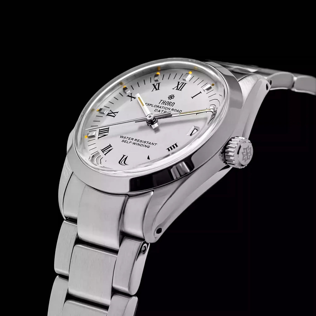 THORN T004 34mm Retro Men's Watch Automatic Movement Watch Hemisphere Sapphire Luminous 10Bar Waterproof Watches - Sun Studio