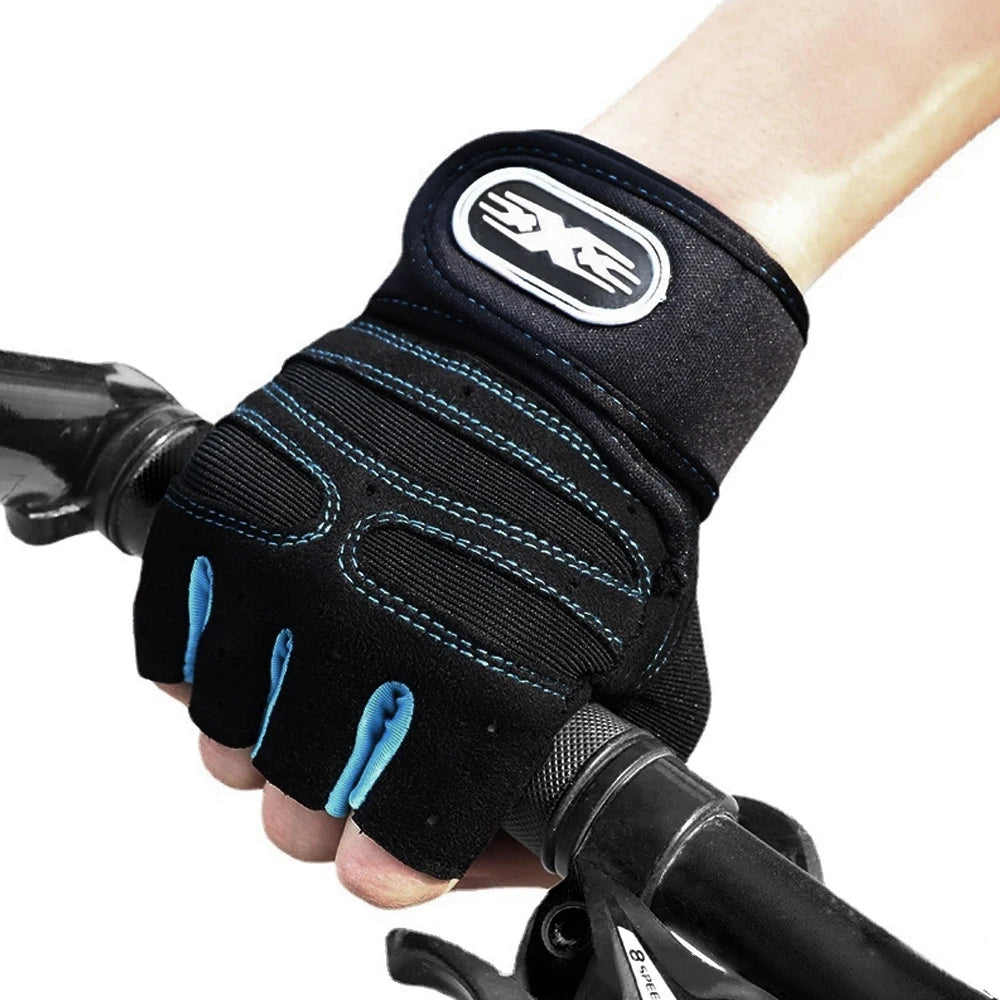 Gym Gloves, Gym Sports Gloves, Anti-slip and Breathable Gloves, Design Wrist Protective Gloves for Men and Women for Running - Sun Studio
