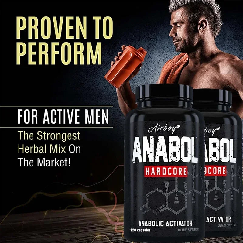 Anabol Hardcore Supplement - Anabolic Muscle Building Supplements That Promote Muscle Protein Synthesis and Increase Strength - Sun Studio