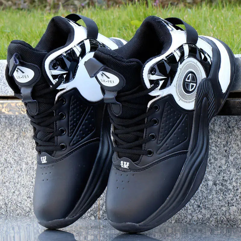 Brand Professional Men's White Red Blue Basketball Shoes Basketball Sneakers Anti-skid High-top Couple Man Basketball Boots