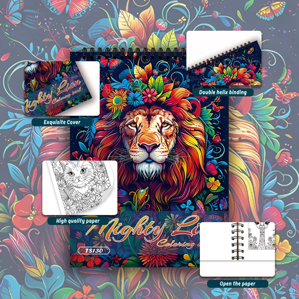 30 Sheets Stress Relief Coloring Book, 11.2x 8.3in,100gsm Thick Paper, Spiral Bound, Halloween Gift, Christmas Gift Option