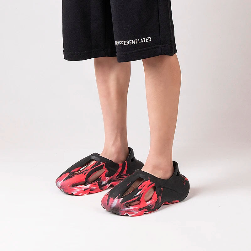 Summer Men Women Slippers Camouflage Platform Outdoor Clogs Shoe Beach Sandals Male Soft EVA Indoor Home Slides Lover Flip Flops - Sun Studio