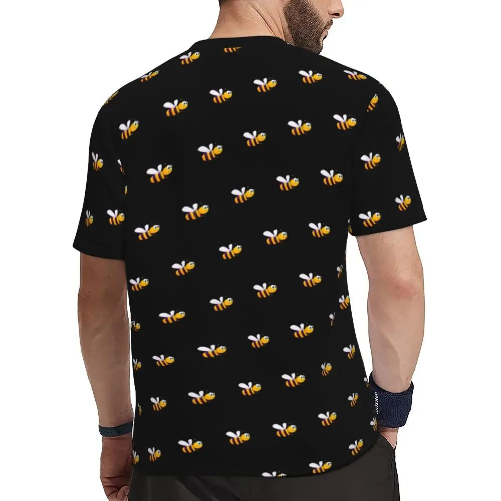 Gym T Shirt For Mens Retro Dots And Stripes T Shirts Fashion Blue Line Design Summer Tees O Neck Basic Graphic Clothes Plus Size