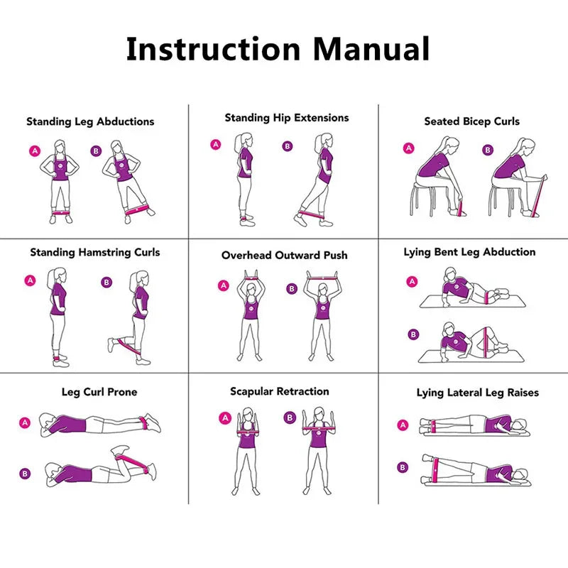 WOSWEIR-Training Resistance Bands Yoga Gym Fitness Gum Pull Up Assist Rubber Band Crossfit Exercise Home Workout Equipment - Sun Studio