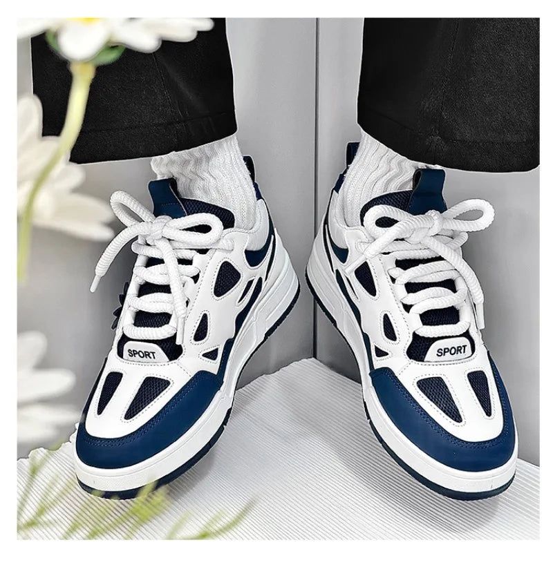 Men's Sneakers Luxury Leather Casual Shoes 2025 Fashion Skateboard Shoes for Men Daily Training Shoes Tenis Masculino - Sun Studio