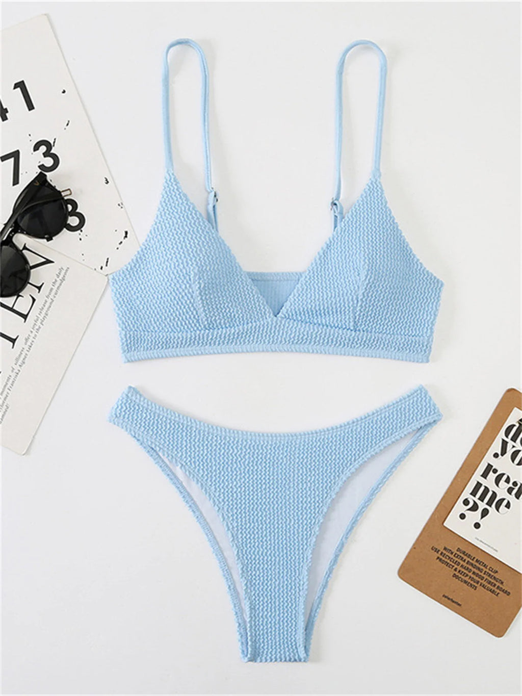 Sexy Extreme Micro Bikini Set 2024 Women White Black Wave V Neck Push Up Thong Swimsuit Beach Bathing Suit Two Piece Swimwear - Sun Studio