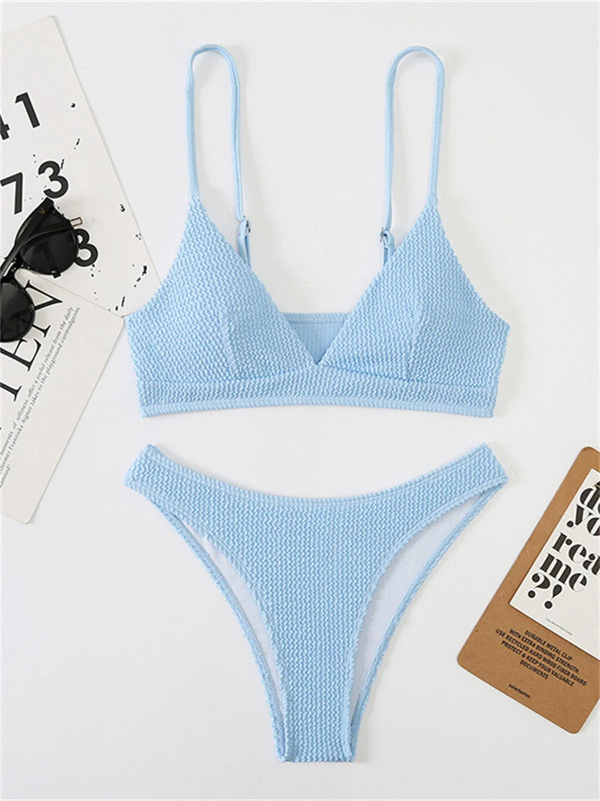 Sexy Extreme Micro Bikini Set 2024 Women White Black Wave V Neck Push Up Thong Swimsuit Beach Bathing Suit Two Piece Swimwear - Sun Studio