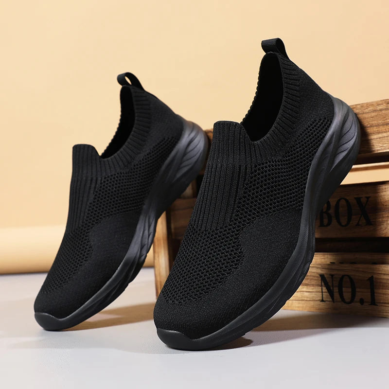 Men Casual Shoes Breathable Sneakers Men Lightweight Walking Running Shoes for Couple Slip on Loafers Zapatillas Hombre Size 48 - Sun Studio