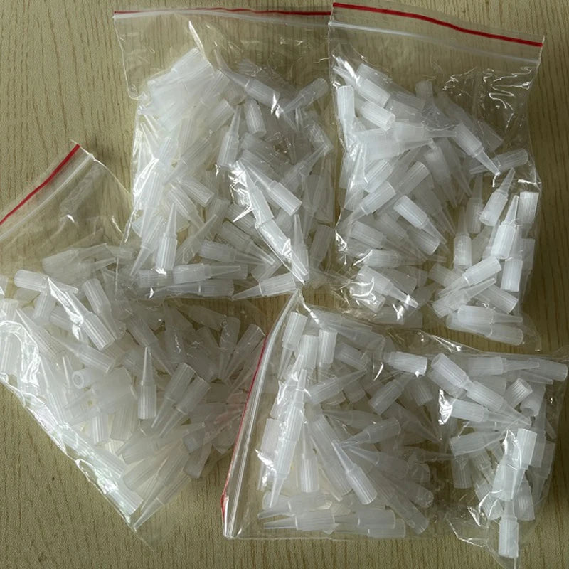 100p 1RL/3RL/5RL/5F/7F Individual Packed Eyebrow Tattoo Tip Permanent Makeup Machine Tattoo Needle Tip Tattoo Nozzle Needle Caps - Sun Studio