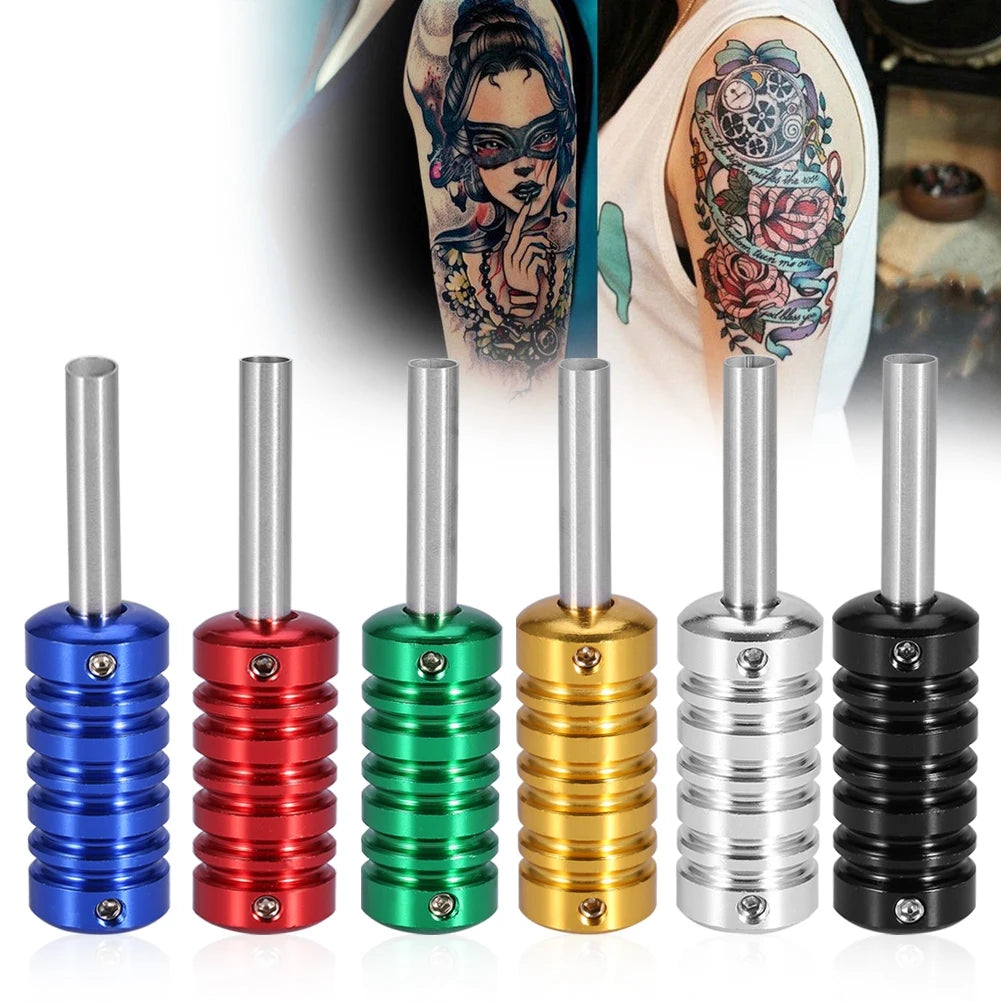 6Colors Tattoo Machine Gun Part Handle Tube Tip Grip Body Art Accessory With Stem Tattoo Gun Grip Tattoo Accessory - Sun Studio
