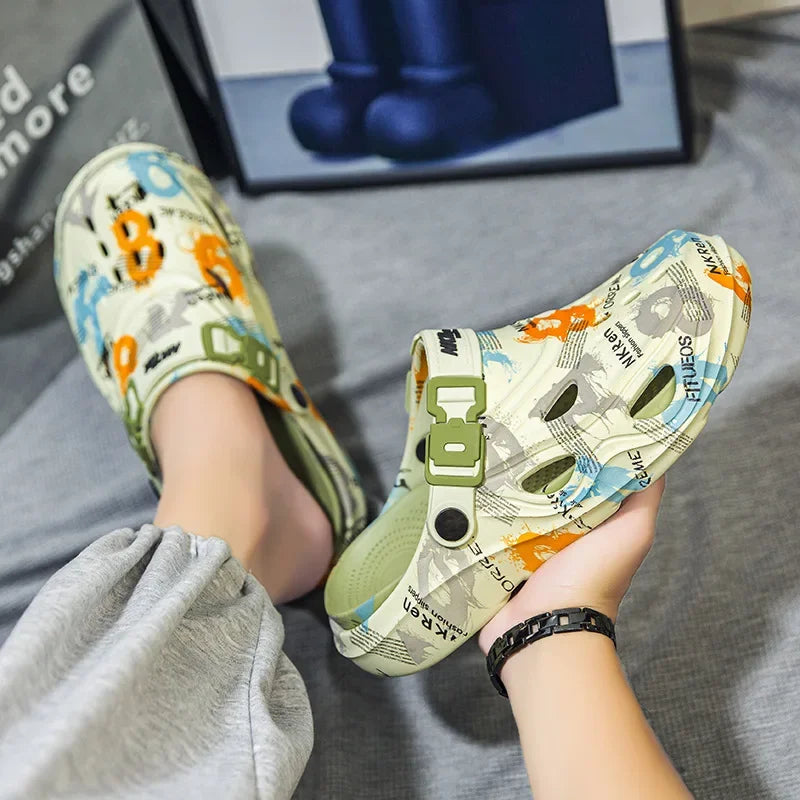 Men's Summer Outdoor Sporty Thick-Heeled Sandals Big Size 46 Head-To-Toe Dual-Purpose Beach Shoes Comfortable Wearing Experience - Sun Studio
