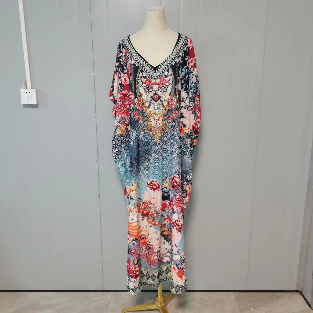 Kaftan Dresses for Women Plus Size Swimsuit Cover up Caftan Maxi Beach Tunic Bathing Suit - Sun Studio