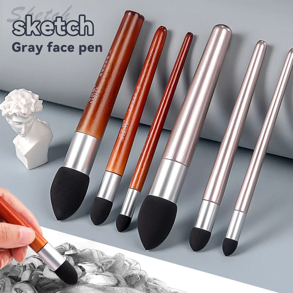 Sketch Pen Brush Artist Blending Pen Washable Rubbing Sponge Wipe Clean Tool Set Reusable Drawing Processing Rendering Eraser - Sun Studio