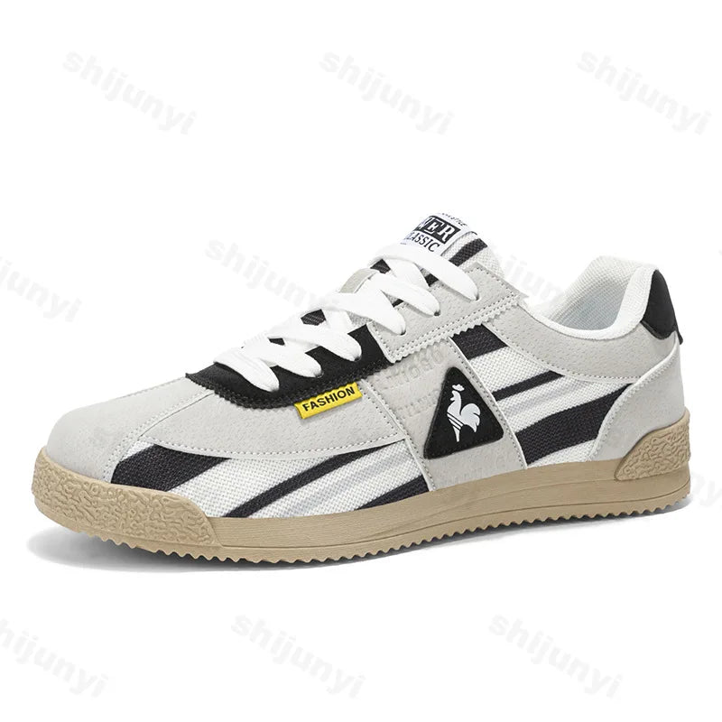 Mens Classic Running Shoes Lace Up Soft Sole Walking Shoes Breathable Flat Fashion 2026 Spring Autumn Tennis Casual Sports Shoes - Sun Studio
