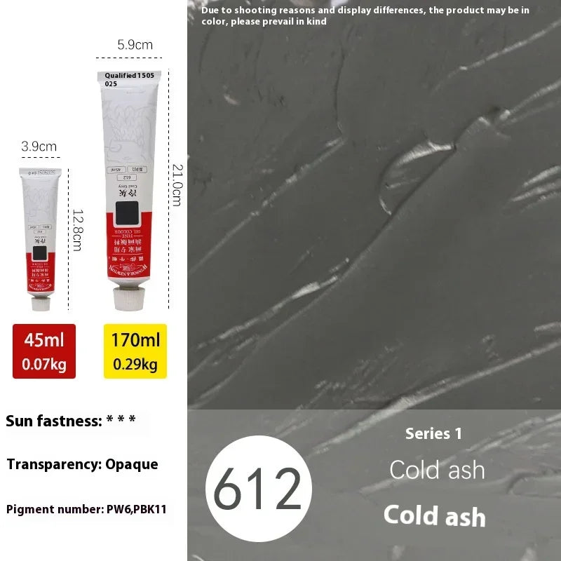 45ml Oil Paint Transparent Tube Fast Drying White Gold Silver Professional Color Painting Supplies For Artists Student Beginners