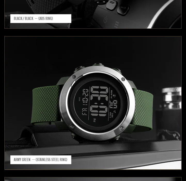SKMEI Men Fashion Digital Watch Large Dial Alarm Clock Waterproof Watches Sport Outdoor Sports Men's Electronic Watch - Sun Studio
