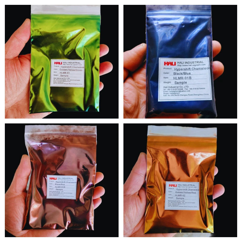 1G/Jar Super Chameleon Automotive Paint Pigment Powder Hypershift Chameleon Pigment Colorshift Blue/Red/Purple Item:HLMR-46 - Sun Studio