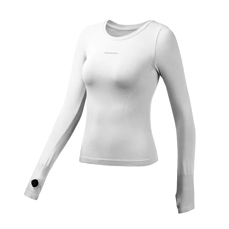 Fitness Tops Women Tight Sports Long Sleeve Yoga Clothing Running Training Clothes Gym Workout Shirt Comfortable Training Cloth - Sun Studio