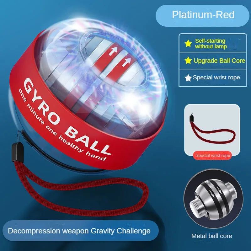 Self-start Wrist Force Ball Powerball Forearm Trainer Muscle Fitness Equipment Gyroscope Power Ball Gyro Wrist Booster Trainer - Sun Studio