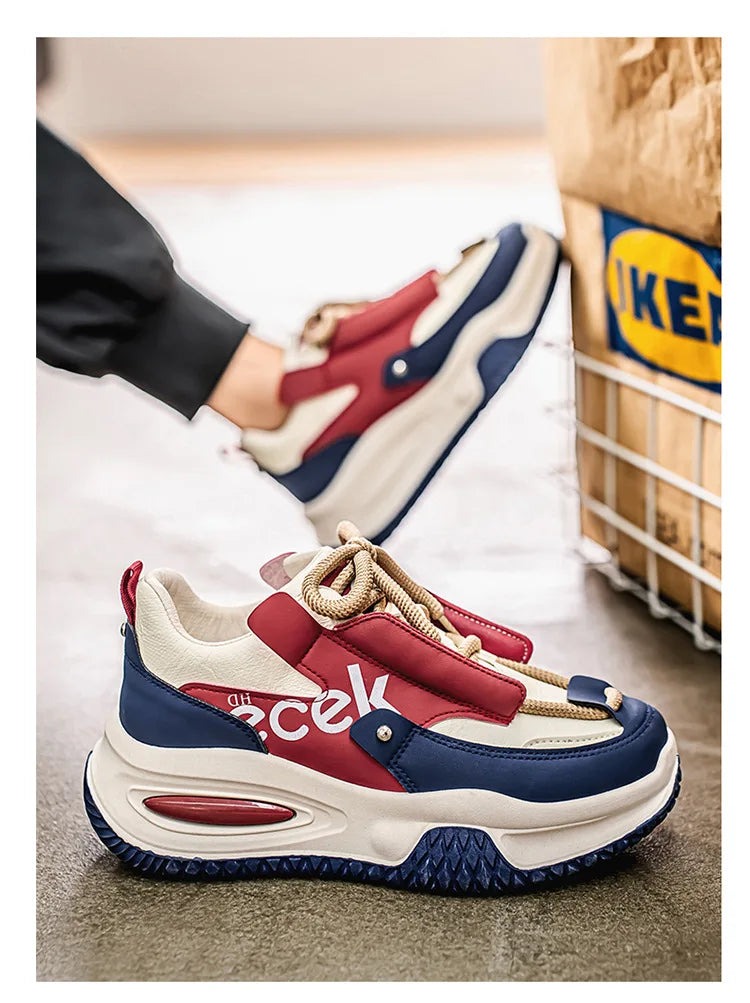New Youth Thick Bottom Casual Sneakers Korean Edition Men's Versatile Breathable Running Shoes High Quality Zapatos para hombres - Sun Studio