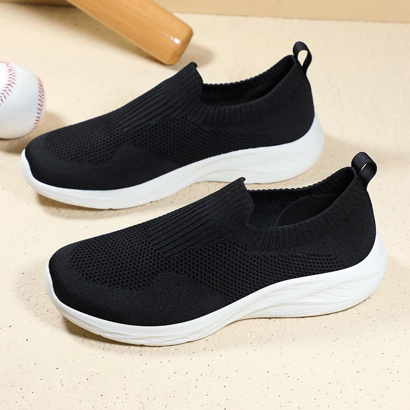 Men Casual Shoes Breathable Sneakers Men Lightweight Walking Running Shoes for Couple Slip on Loafers Zapatillas Hombre Size 48 - Sun Studio