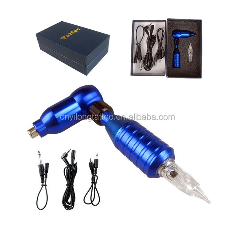 YILONG Professional L-shaped Tattoo Gun Adjustable Rotary Pen Motor Hybrid Tattoo Machine With RCA Tattoo Tools - Sun Studio