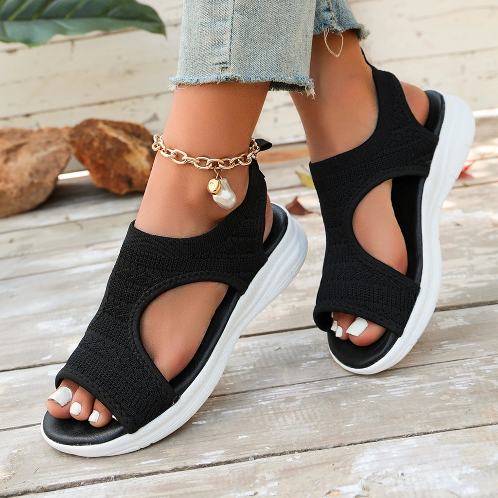 Summer Wedge Sandals for Women 2026 New Fashion Non Slip Beach Shoes Woman Lightweight Casual Platform Plus Size Sandals Women - Sun Studio