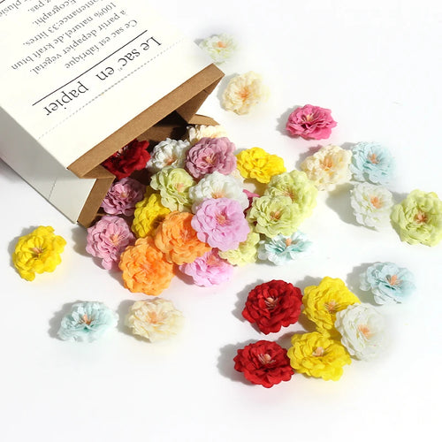 10/20Pcs Artificial Flowers Mini Head Silk Fake Flowers For Home Decor Garden Party Wedding Decoration Craft Wreath Accessories - Sun Studio