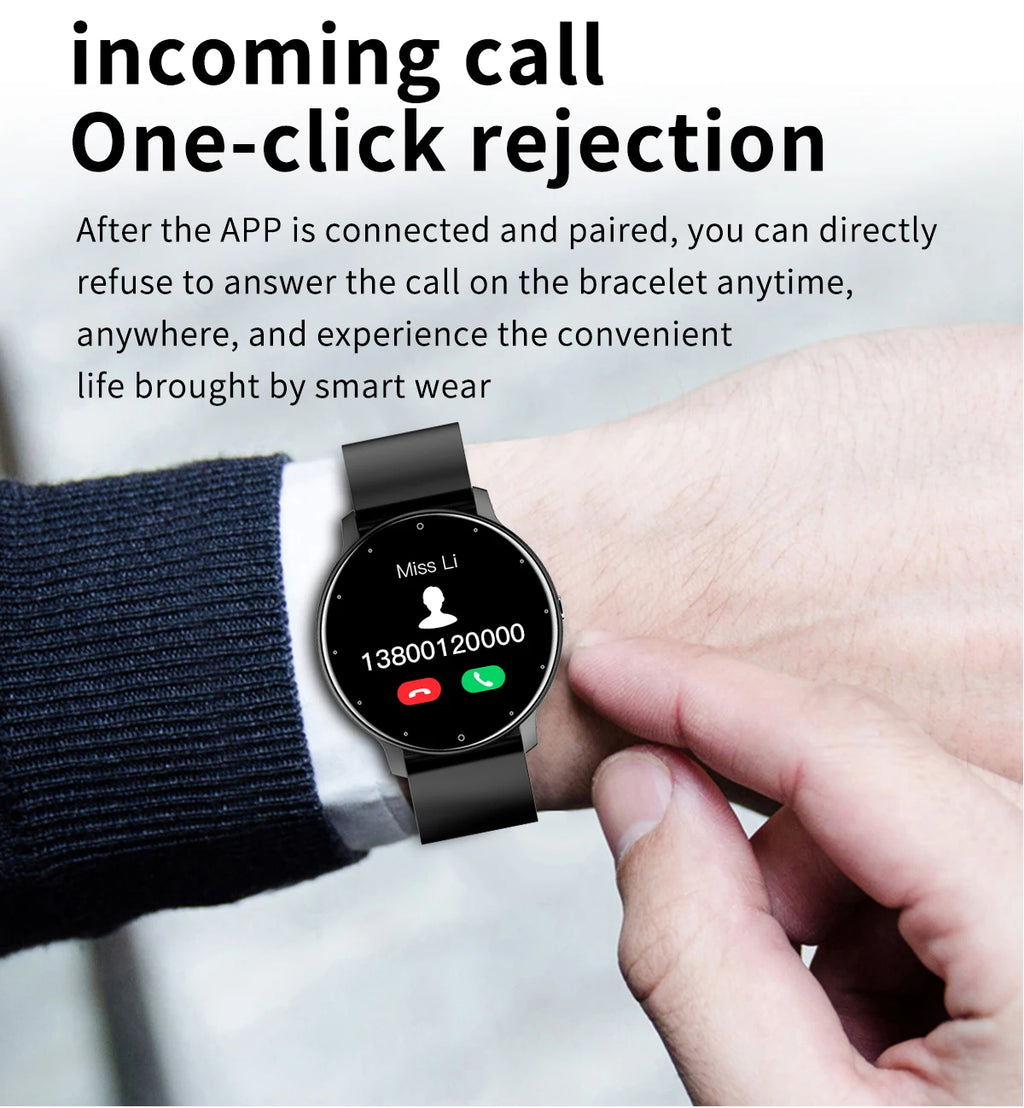 LIGE New Smart Watch Men Sports Fitness Watches Heart Rate Full Touch Screen Bluetooth Call 2026 New Ultra Light Smartwatch Men - Sun Studio