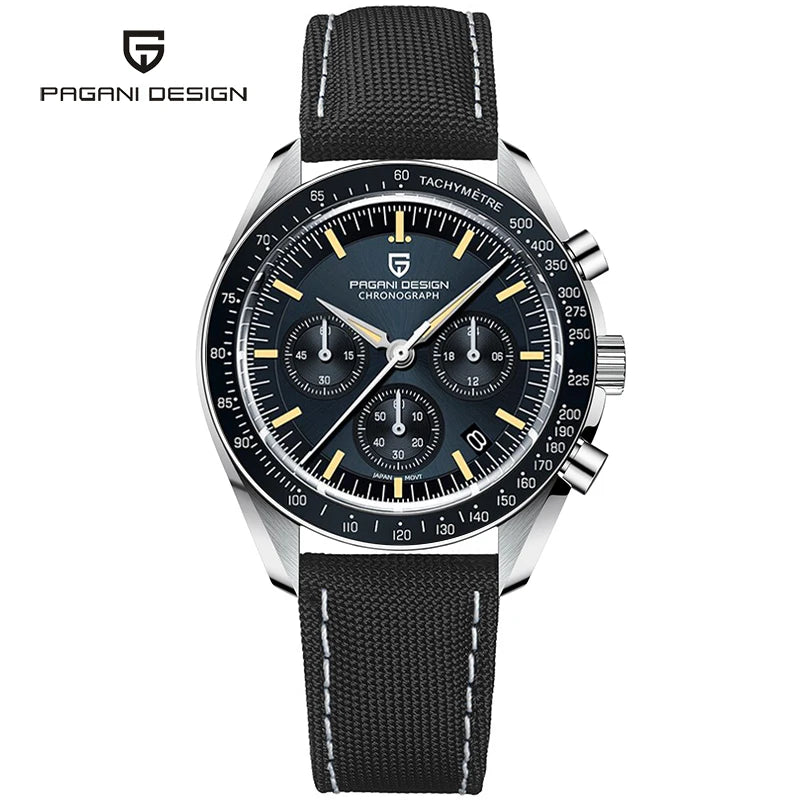 PAGANI DESIGN Moon Watches Men Quartz Watch For Men Auto Date Speed Sport Chronograph AR Sapphire Mirror Wrist watch 2025 New
